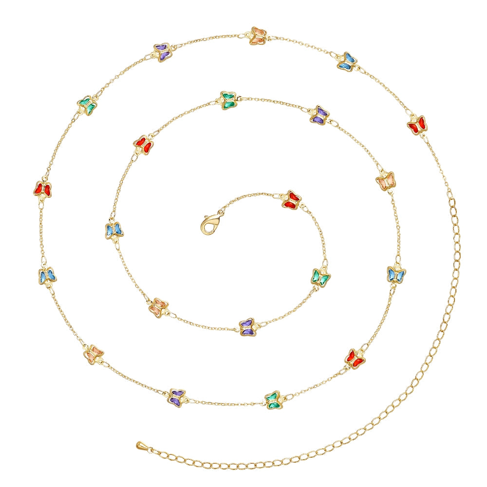 14K Gold Adjustable Sexy Waist Body Chains- Butterfly – kissyanjewelry
