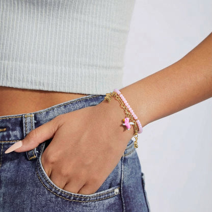 KissYan Adjustable Stackable Enamel Beaded Bracelets for Women
