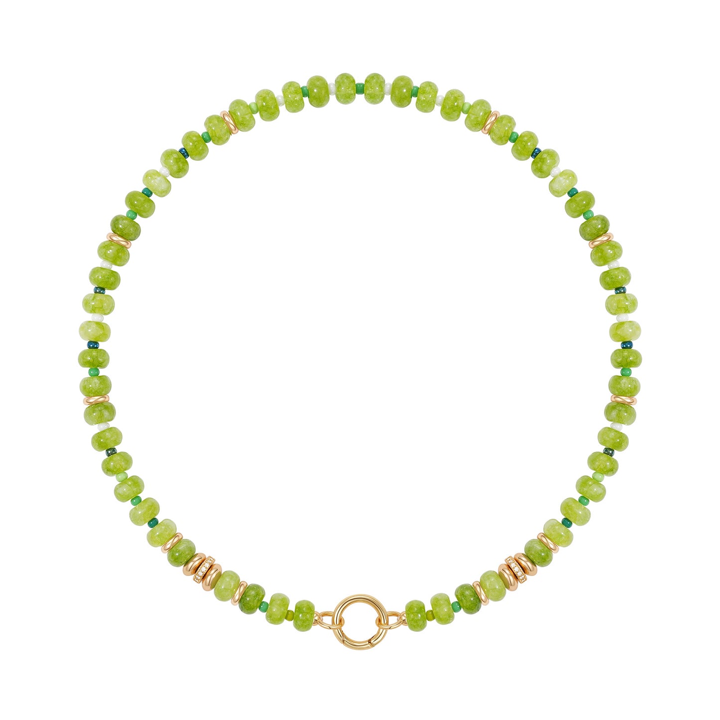 KissYan Beaded Boho Choker Natural Stone Gold Clasp Beach Gift