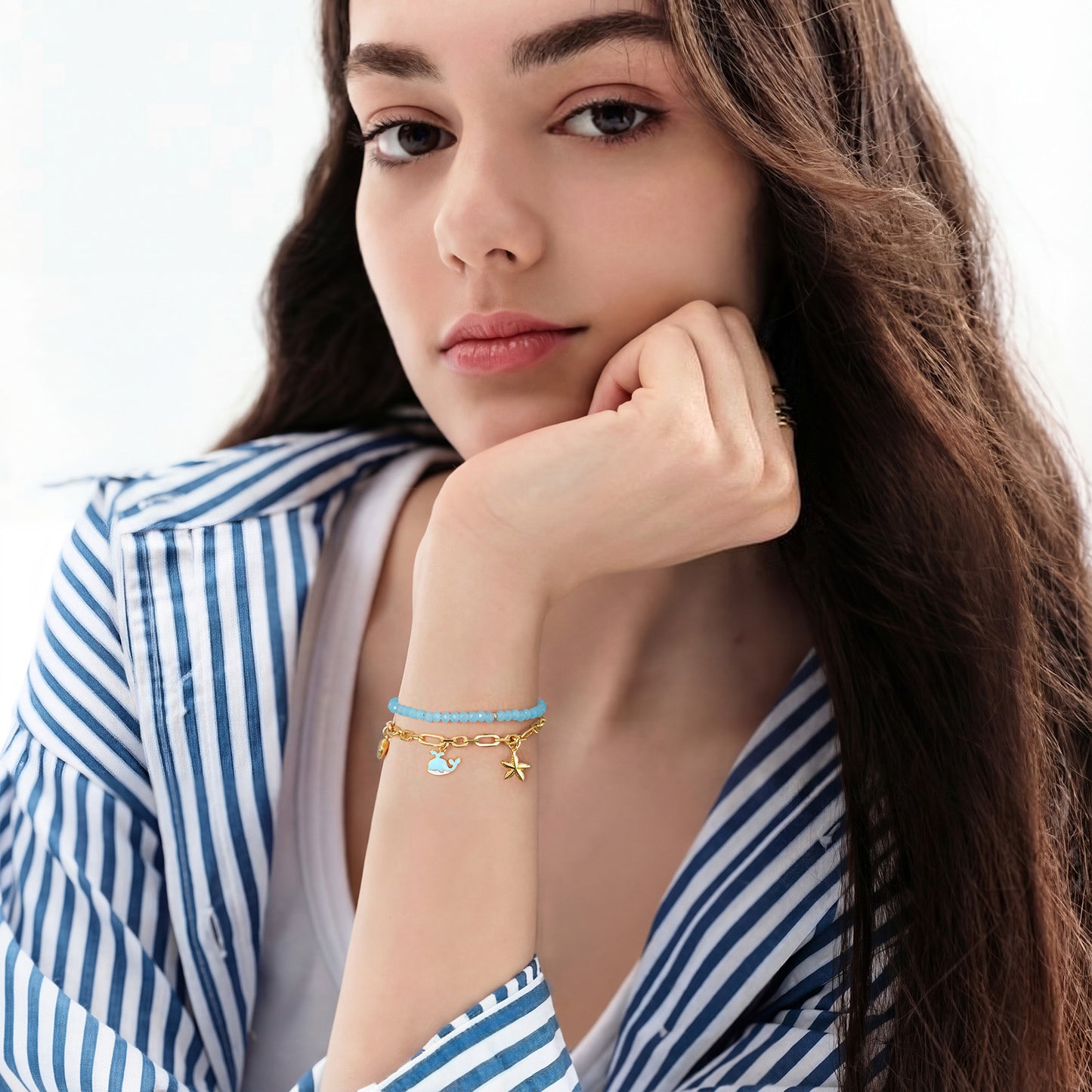 KissYan Adjustable Stackable Enamel Beaded Bracelets for Women