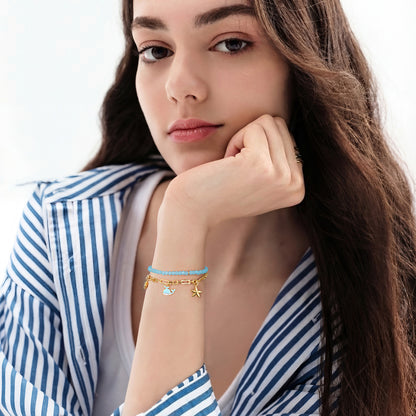 KissYan Adjustable Stackable Enamel Beaded Bracelets for Women