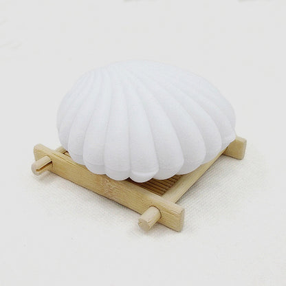 Shell-Shaped Velvet Jewelry Box