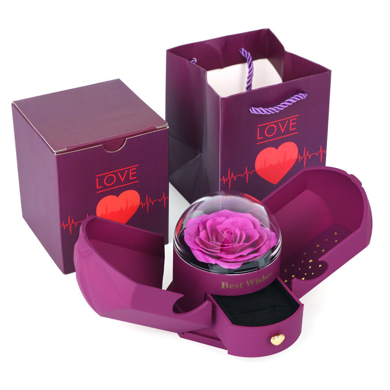Angel Wing Crystal Flower Gift  Box
