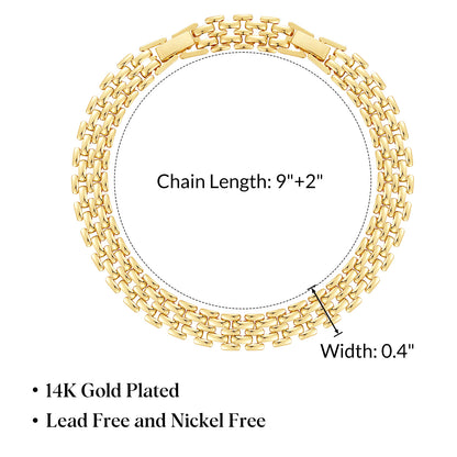 KissYan Gold Ankle Bracelets for Women,Chunky Cuban Link Chain Summer Beach Foot Jewelry