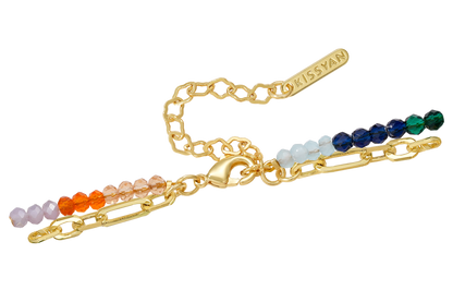 KissYan Adjustable Stackable Enamel Beaded Bracelets for Women