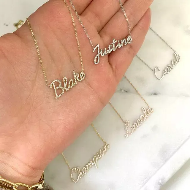 Custom Diamond Name Necklace