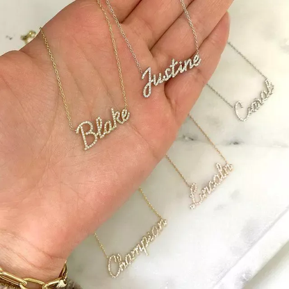 Custom Diamond Name Necklace