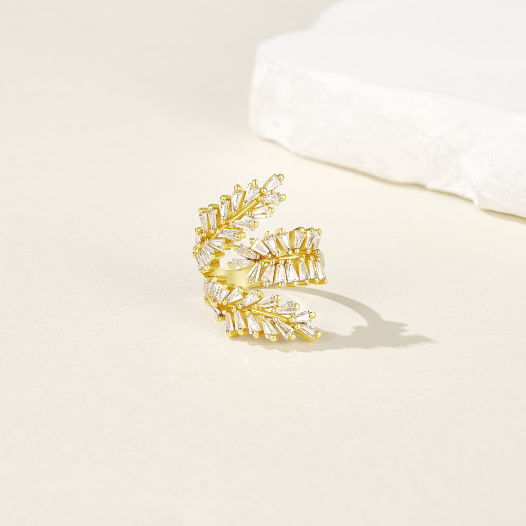 Adjustable Statement Irregular Geometric Diamond Chunky Finger Rings-Cocktail