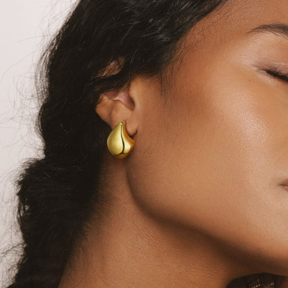 Gold Irregular Thick chunky Hoop Earrings