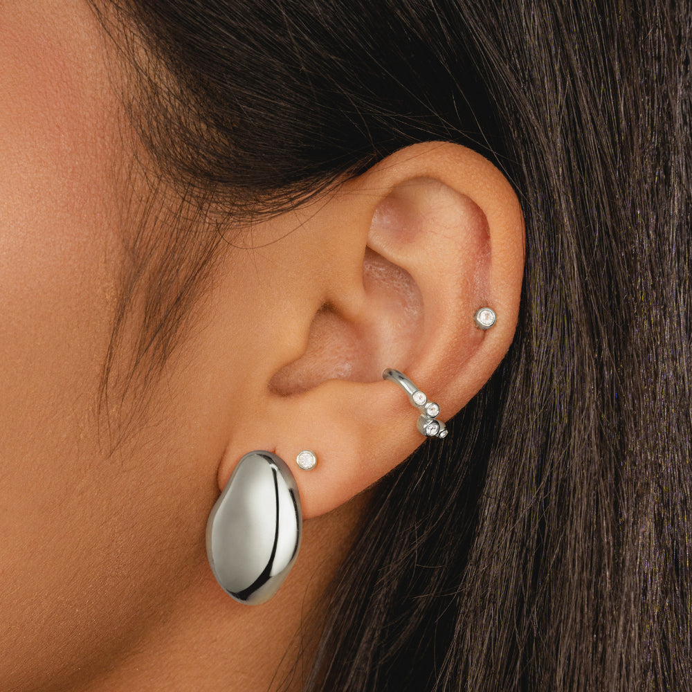 Thick Chunky Hoops Earrings