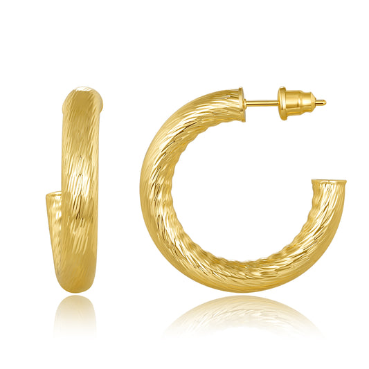 Chunky Tube Hoop Earrings