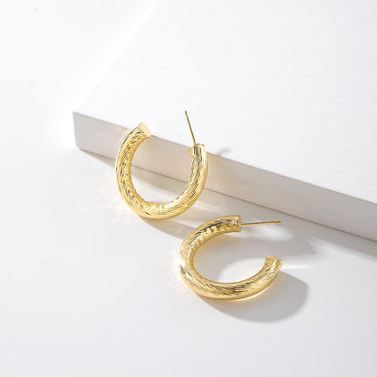 Chunky Tube Hoop Earrings