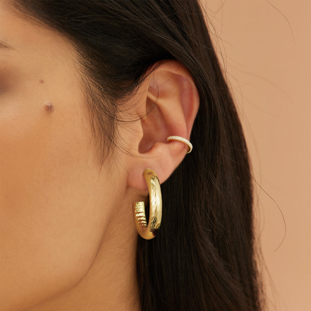 Chunky Tube Hoop Earrings