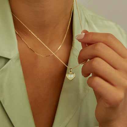 Natural Aquamarine Heart Pendant Necklace