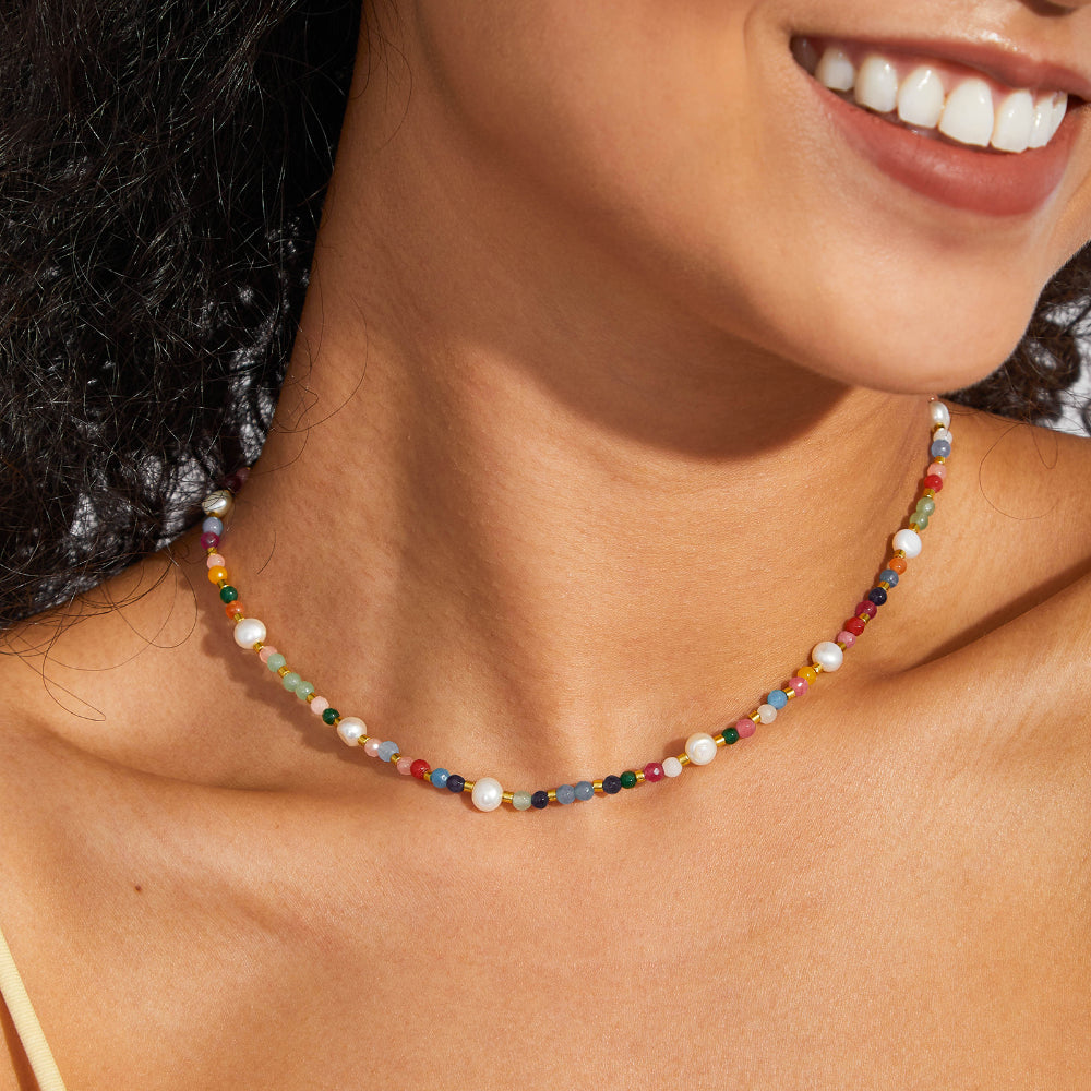 Colorful 2025 bead choker