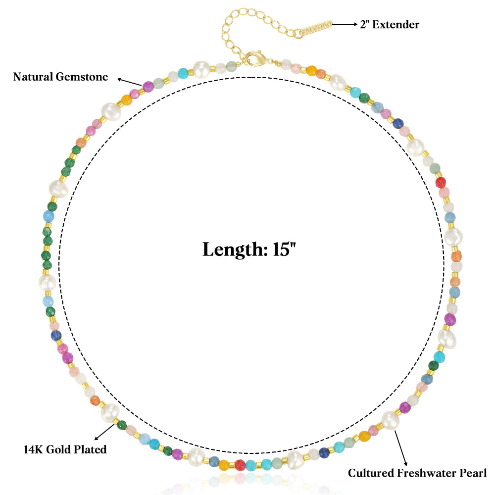 Horizontal 2025 gemstone choker