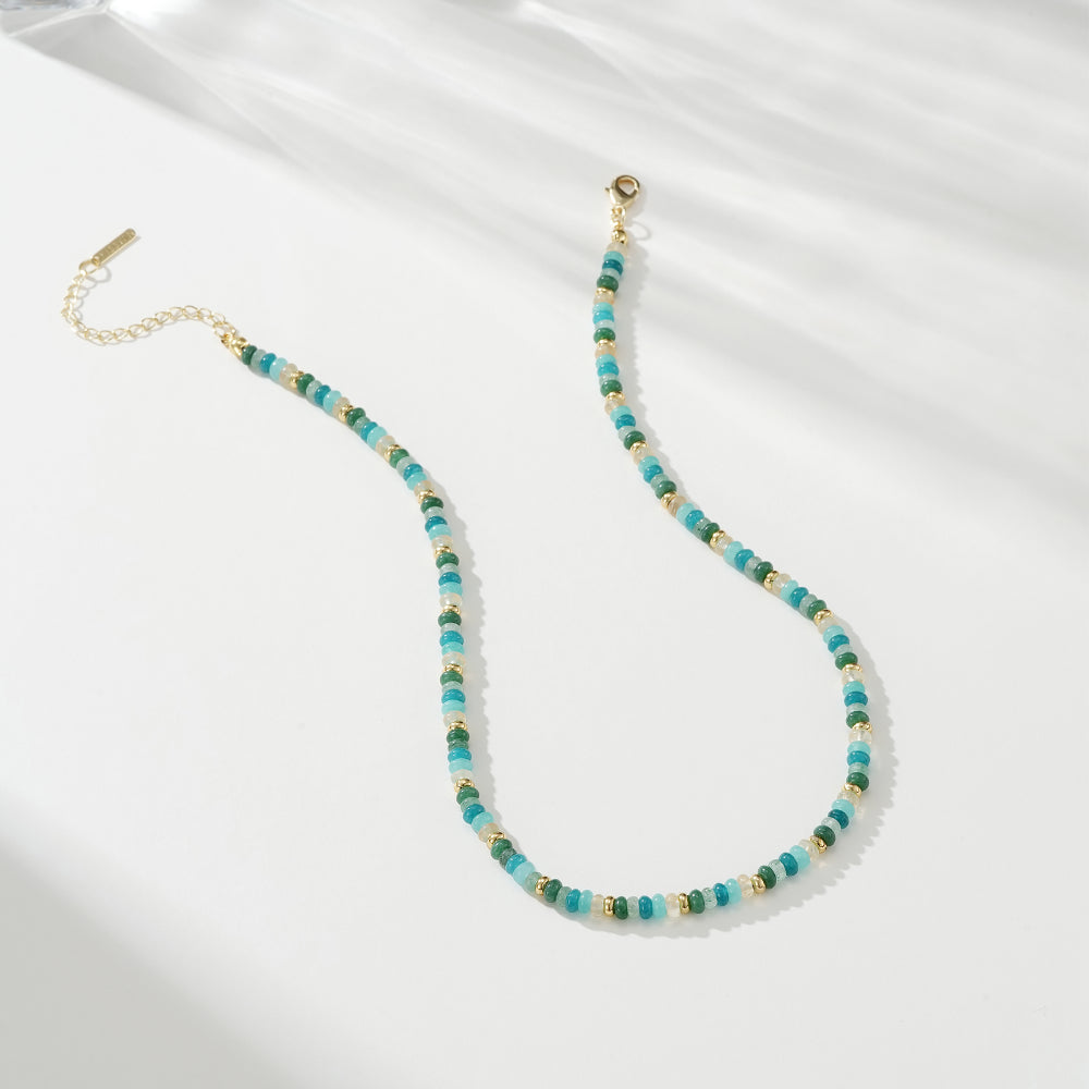 Boho Amazonite Bead Gemstone Necklace