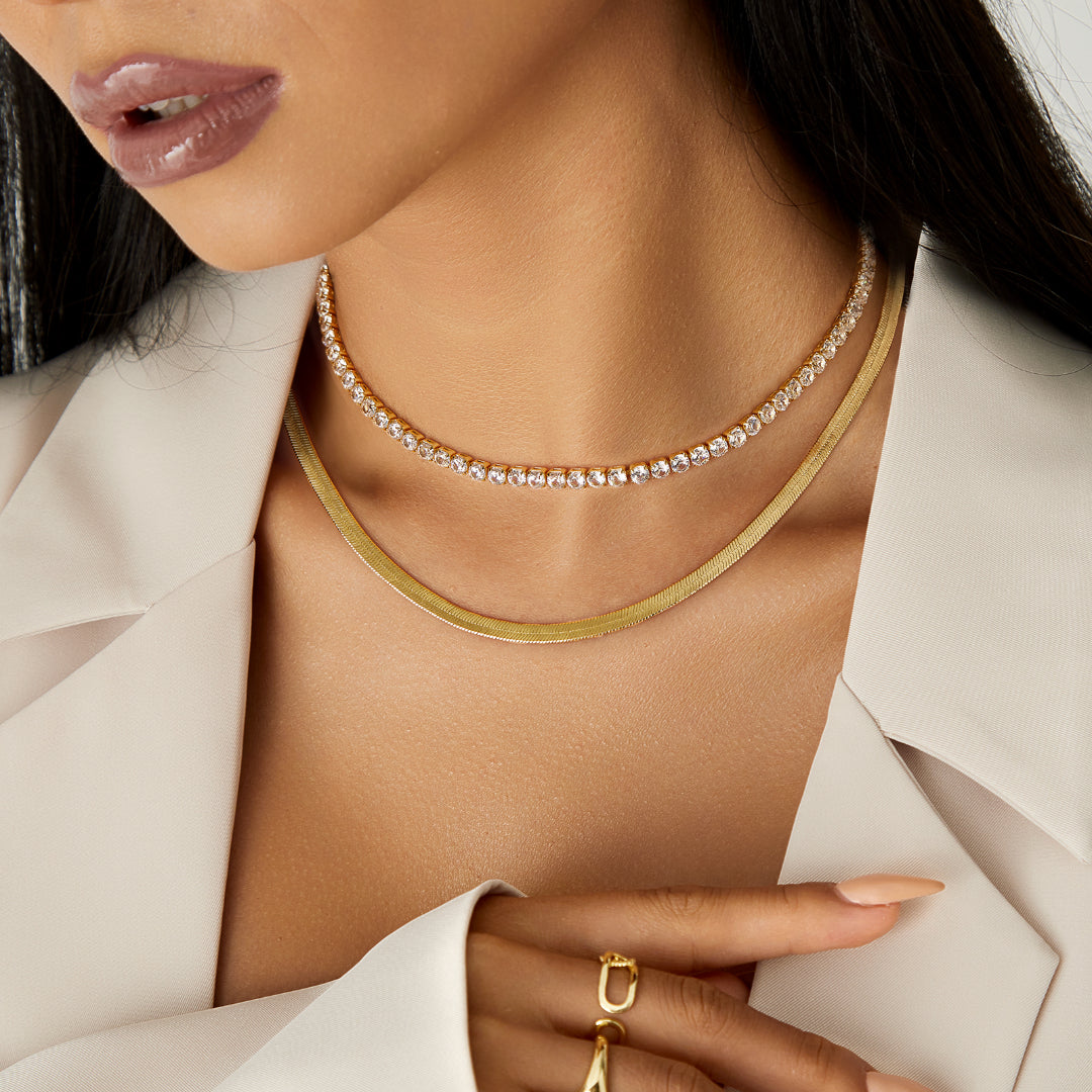 Sofer Jewelry - 14K Yellow Gold Diamond Tennis Necklaces with 7.29 Car –  Robinson's Jewelers