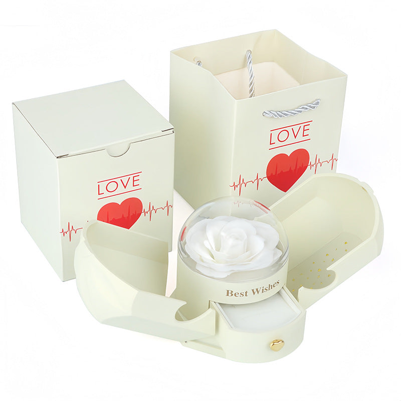 Angel Wing Crystal Flower Gift  Box