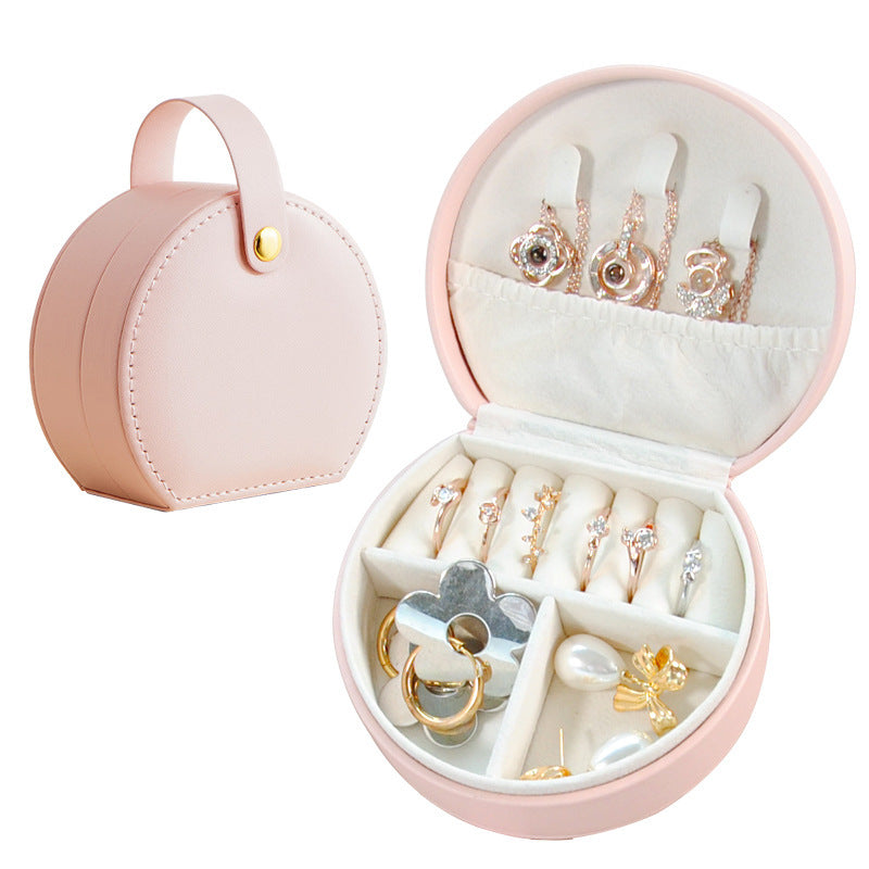 Portable Dome Princess Jewelry Box with Carry Handle