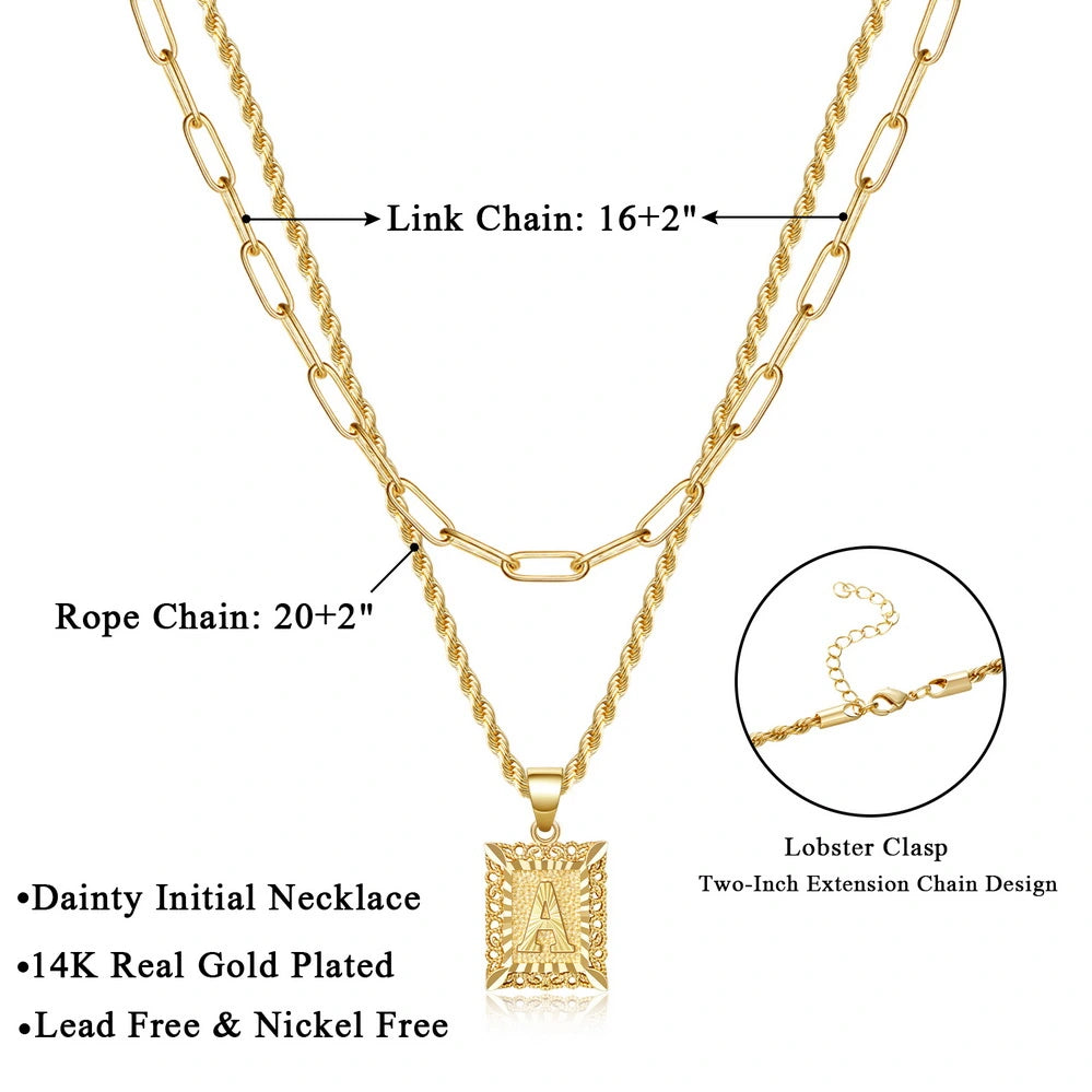  2 Pieces Necklace Layering Clasps 14K Real Gold Plated