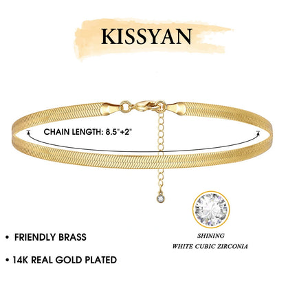 14k Gold Ankle Bracelet featuring a Unique Snake Chain