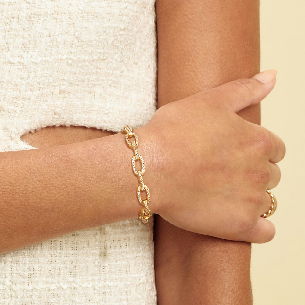 Geometric Square Cuff Bangle in 14K Gold