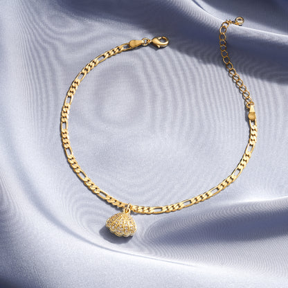 Shell Charm Gold Plated Dainty Anklet