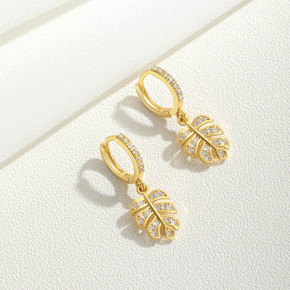 Nature-Inspired 14K Gold Earrings for Women and Girls