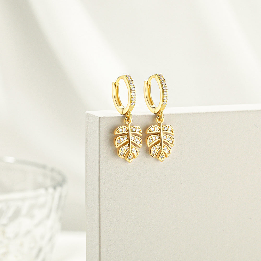 Nature-Inspired 14K Gold Earrings for Women and Girls
