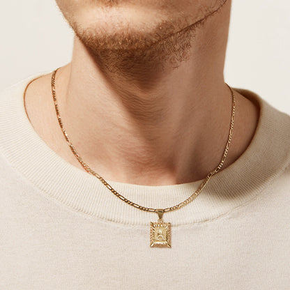 Necklace with top initials for guys