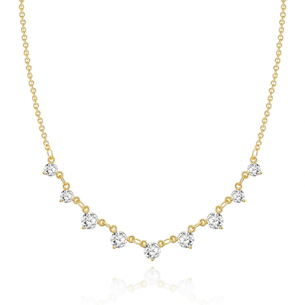 2.00 ct. t.w. Bezel-Set Diamond Station Necklace in 14kt Yellow Gold |  Ross-Simons