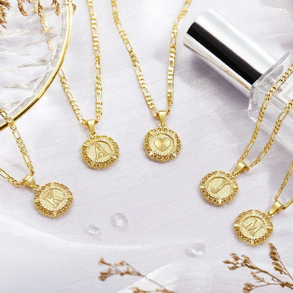 14K Gold Plated K Pendant Necklace