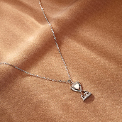 White Gold Hourglass Necklace