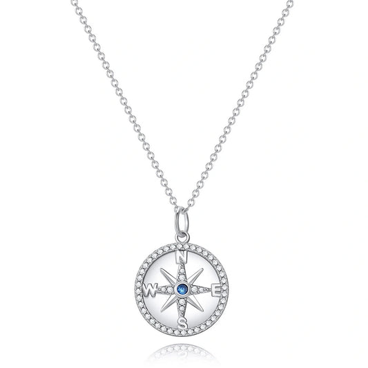 Graduation season compass necklace