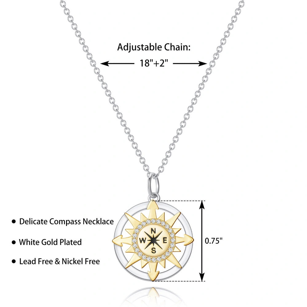 Graduation Season Separation Compass Necklace