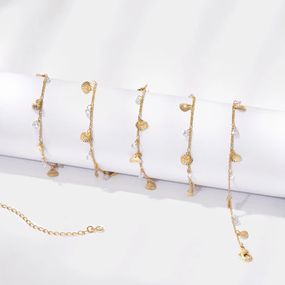 High-Quality 14K Gold Waist Body Chains with Pearl & Diamond Embellishments