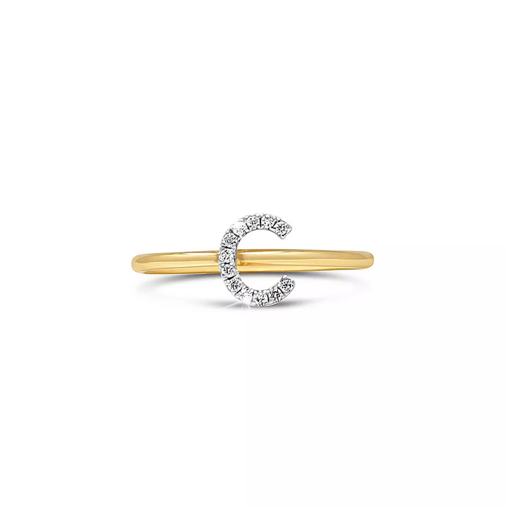 Diamond Mini Initial Ring